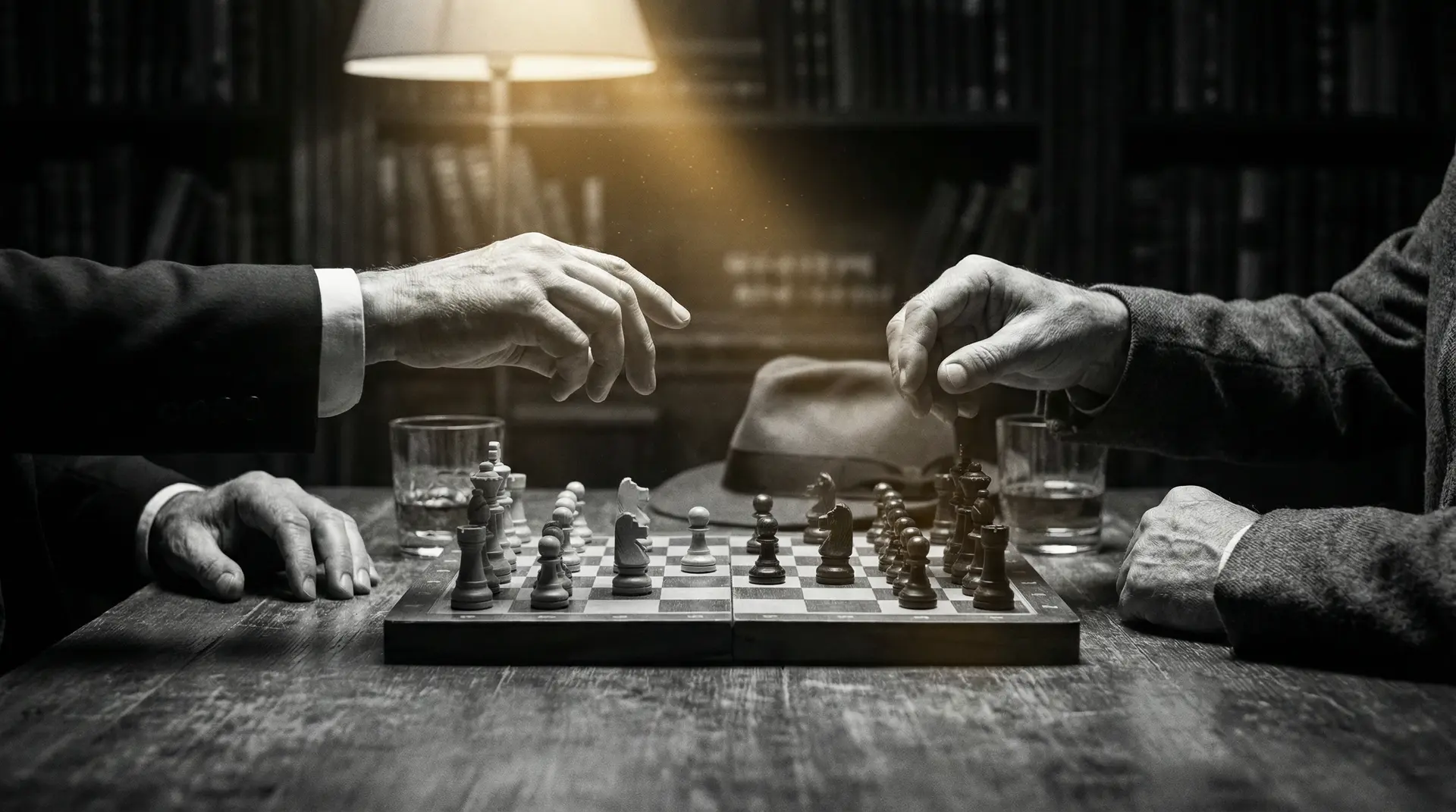 情深叉 艺术探索系列 - 非线性叙事，棋盘上的对弈象征命运的交错